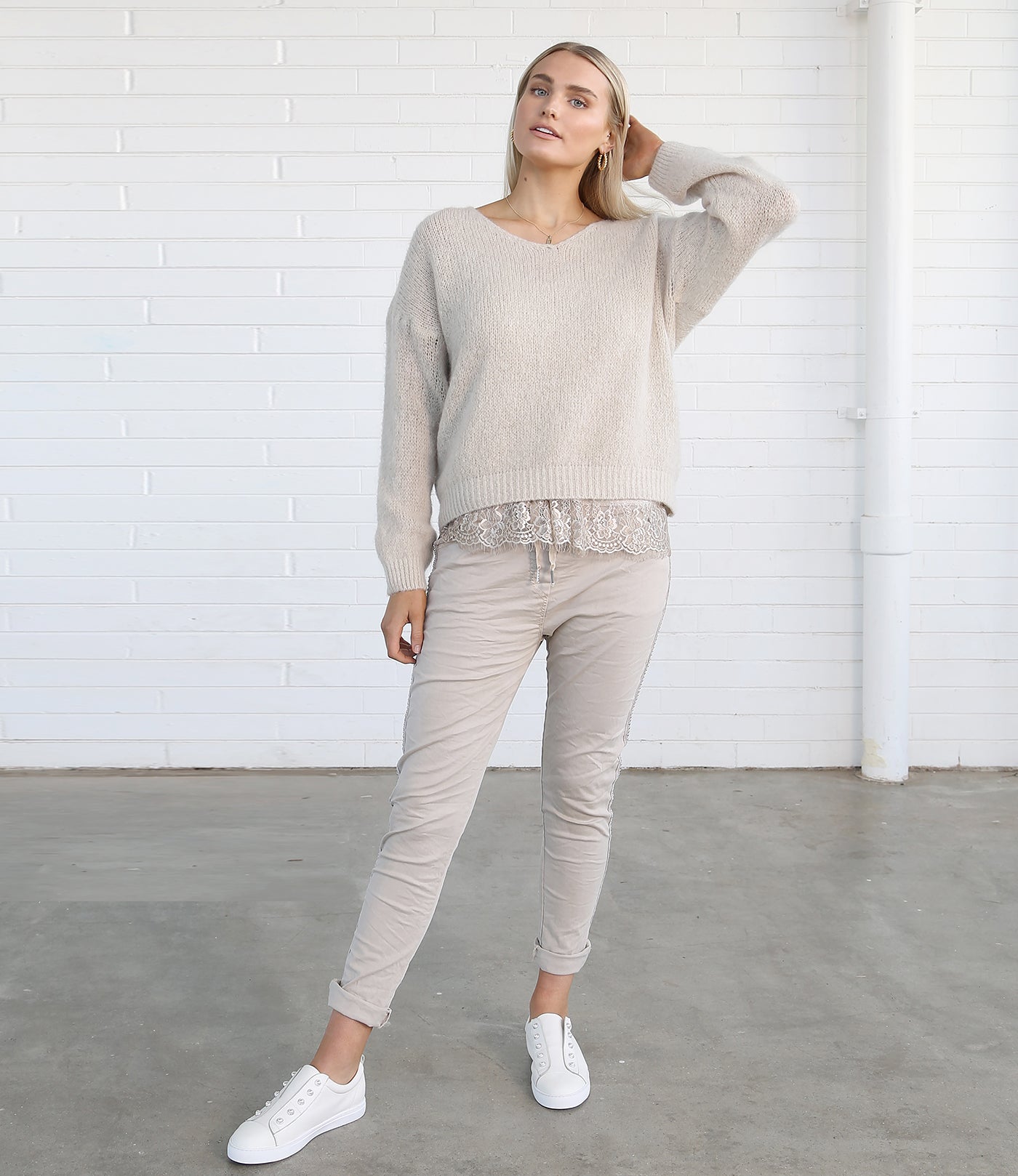 Jane Mohair Blend V-Neck Jumper