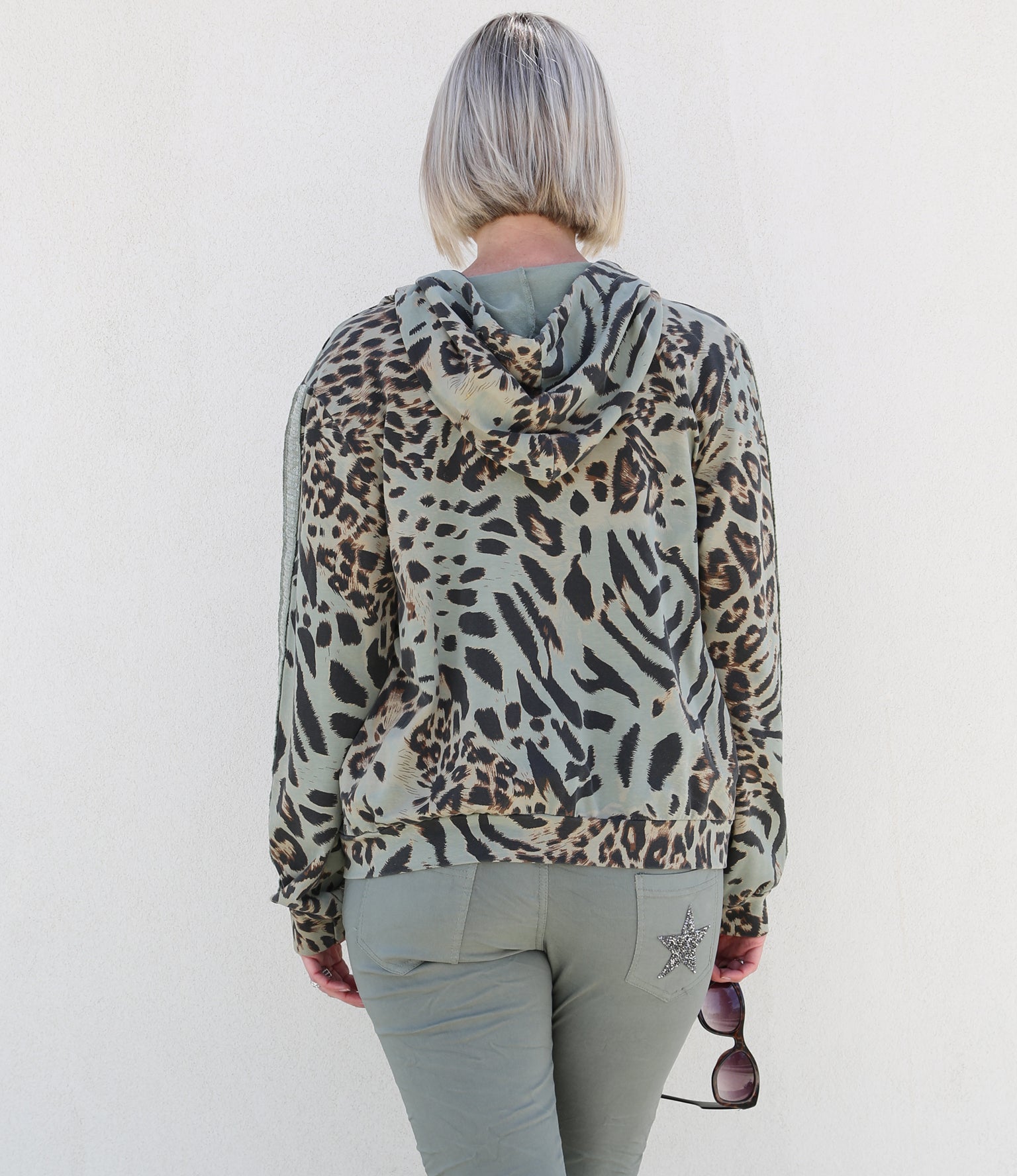 Green animal clearance print jacket