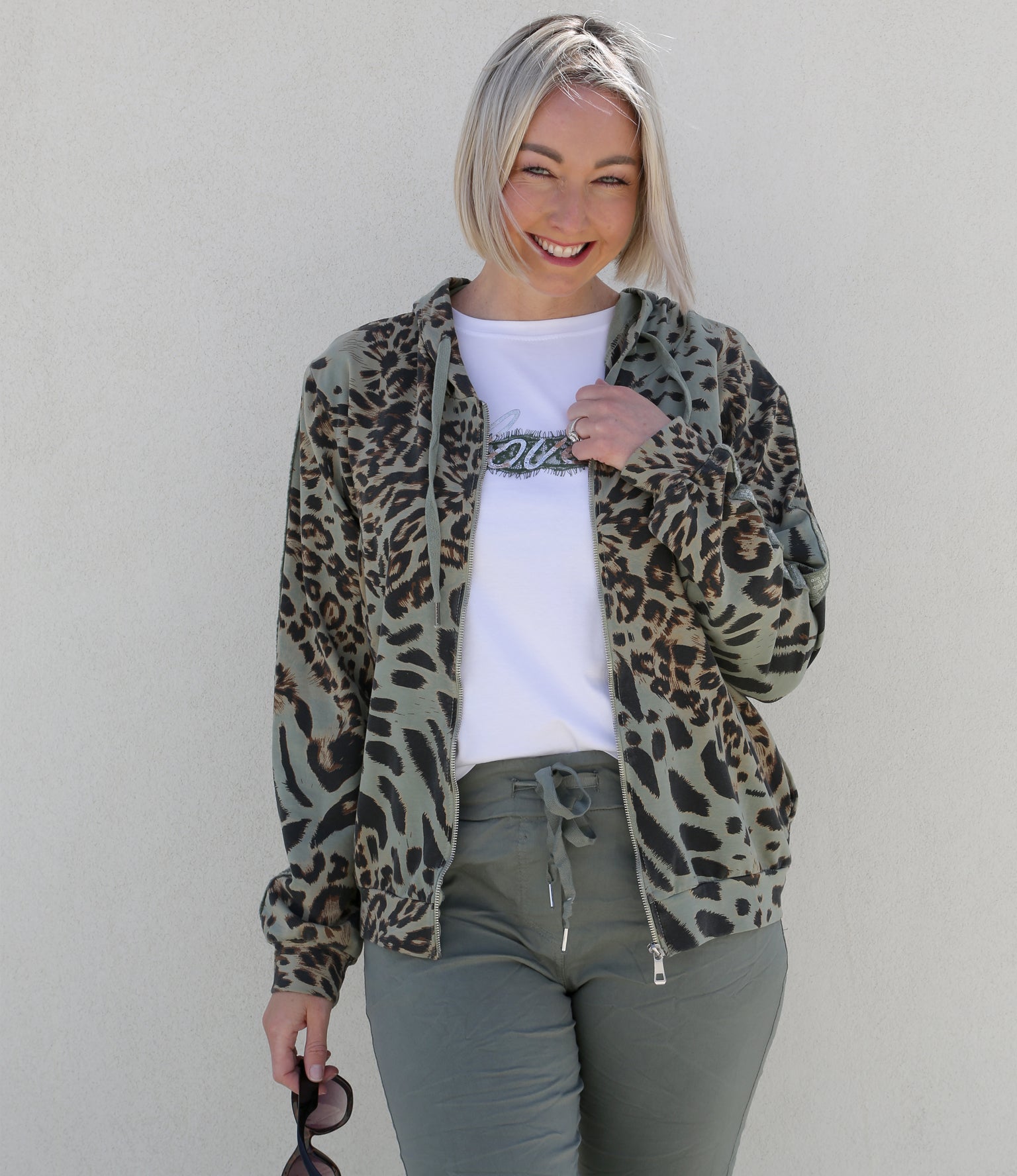 Judy animal print jacket green